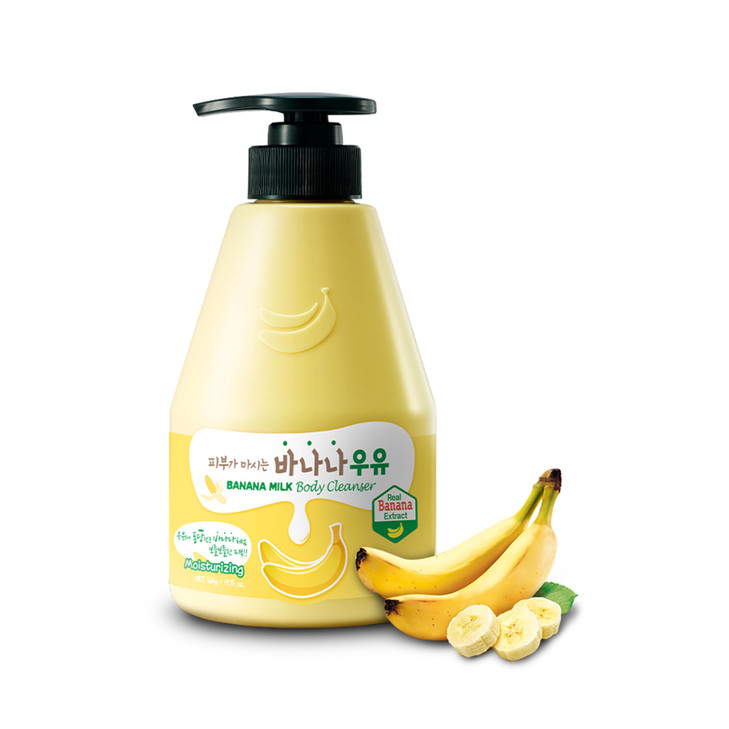 Kwailnara Banana Milk Body Wash 1975 Fl Oz Korean Body Cleanser for Soft Hydrated Skin Milk Protein Royal Jelly Elastici