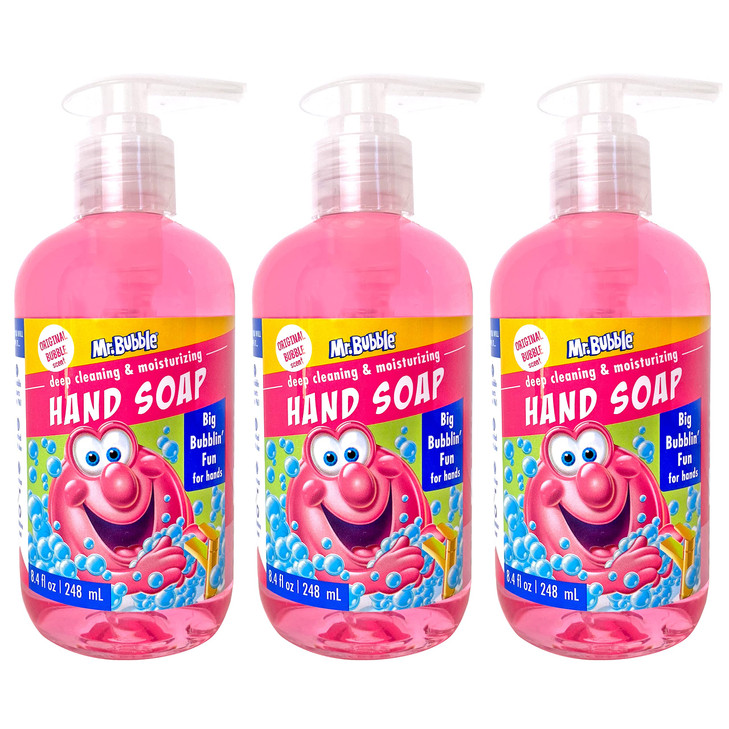 Mr Bubble Kids Moisturizing Hand Soap Gentle Sensitive Skin Formula Enriched with Nourishing Aloe Vera Original Bubble S
