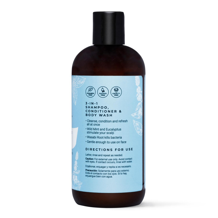 CIBU Shampoo Conditioner Body Wash 30021 1183 fl oz 350 ml SulfateFree Fresh Scent For All Skin Hair Types MenWomen Hair