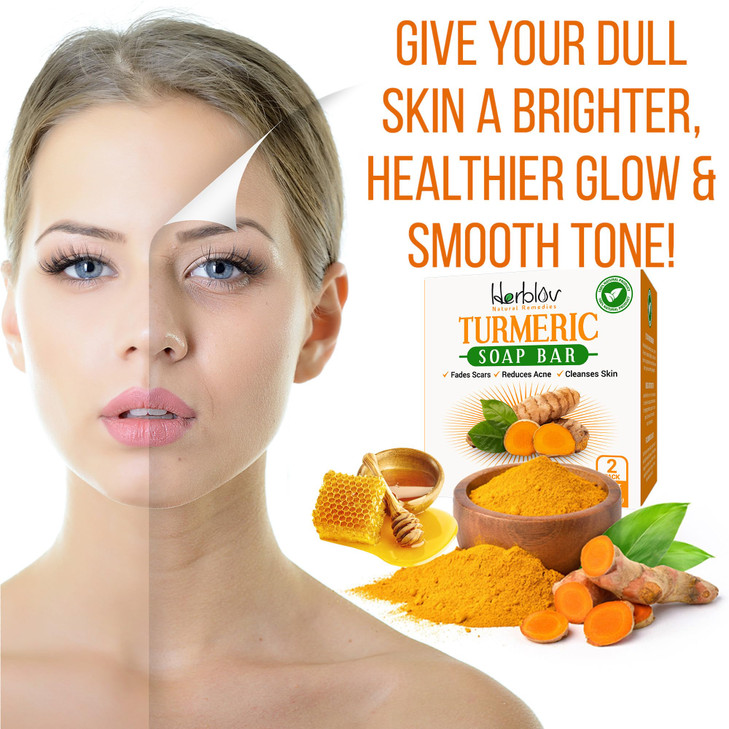 Turmeric Soap Bar for Face Body Natural Turmeric Skin Brightening Soap for Dark Spots Intimate Areas Underarms Cleansing