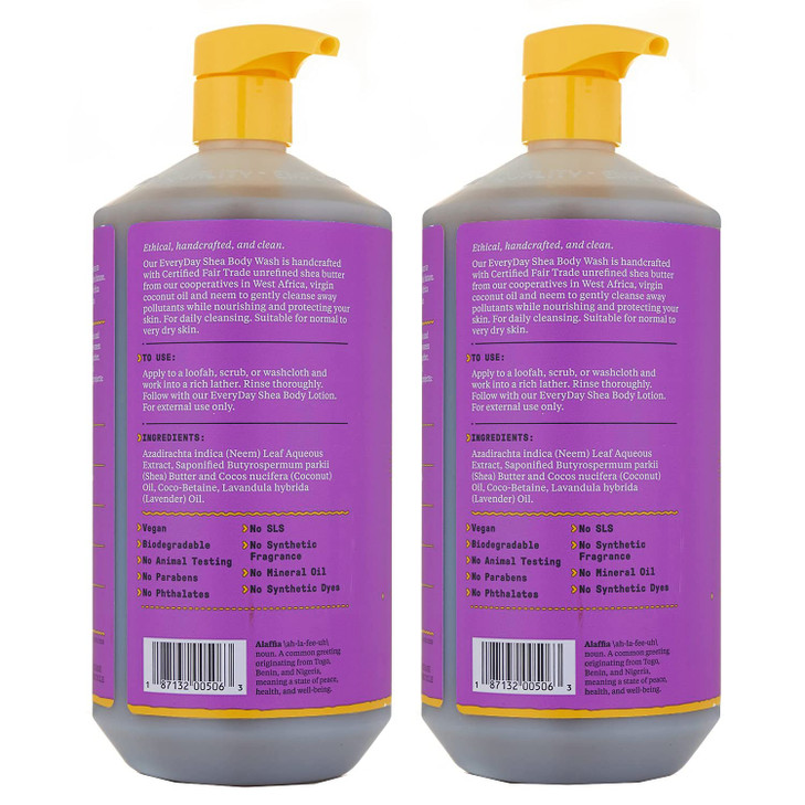 Alaffia Everyday Shea Body Wash Naturally Helps Moisturize and Cleanse Without Stripping Natural Oils with Fair Trade Sh