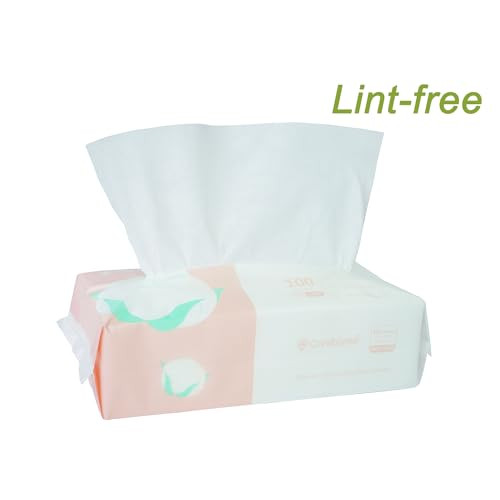 Careboree Ultra Soft Dry Baby Wipes Unscented MultiPurpose Pure Cotton Tissue For Sensitive Skin 2 PACK200 Count