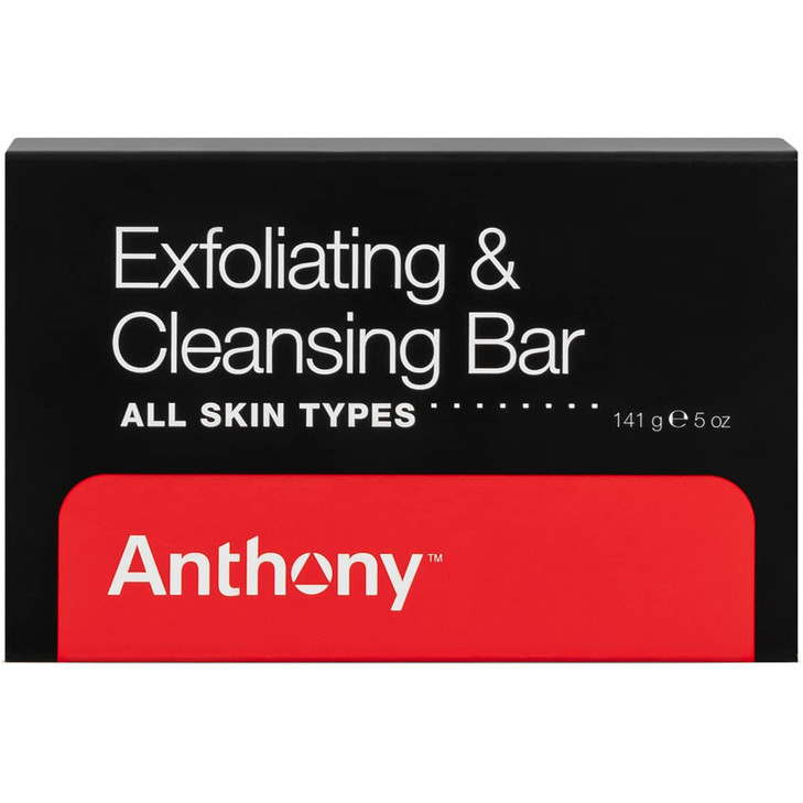 Anthony Mens Exfoliating Soap Bar Grapefruit Scent 5 Oz Contains Cucumber Extract Jojoba Shea Butter Squalane Coconut Oi