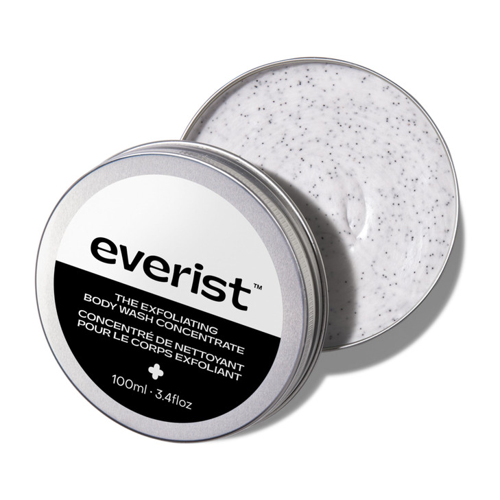 Everist Exfoliating Body Wash Concentrate Waterless Cream Cleanser with Aloe Vera Glycerin Natural Buffers Gentle Daily