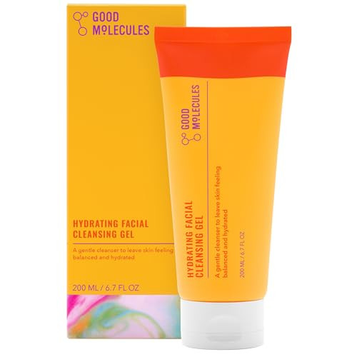 Good Molecules Hydrating Facial Cleansing Gel Face Wash with Rosewater and Pineapple Extracts to Brighten Cleanse and Mo