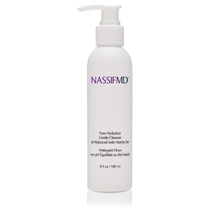 NassifMD Pure Hydration Facial Cleanser Hydrating Face Cleanser with Vitamin C Matcha Hemp Hydrating Cleanser 6oz