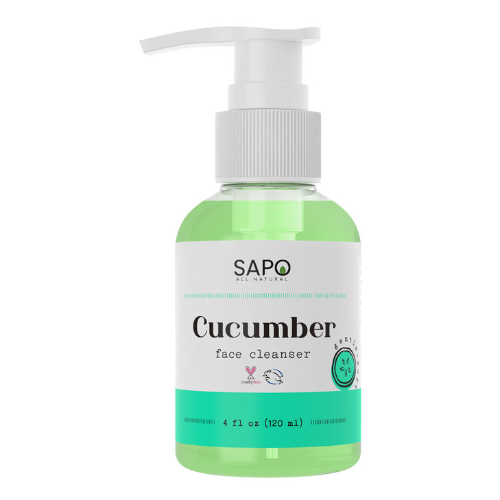 Sapo Cucumber Face Cleanser Gentle Gel Wash with Aloe Coconut Oil Neem Watercress Hydrating pHBalanced Facial Cleanser 4