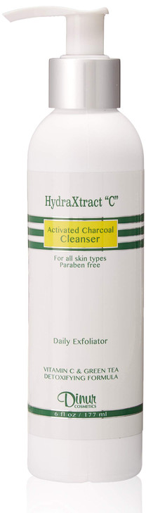 Dinur Cosmetics HydraXtract C Activated Charcoal Cleanser Daily Exfoliator for Deep Cleansing Removes Dirt Makeup Rich i