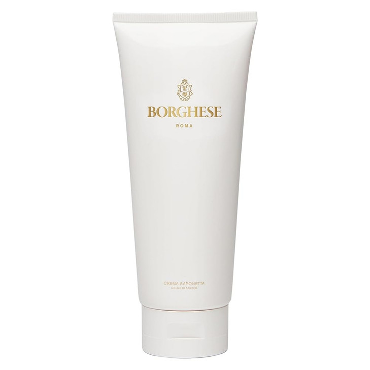 Borghese Crema Saponetta Creme Cleanser Gentle Face Cleanser for Enlarged Pores Tone Texture with Sea Salt Hyaluronic Ac
