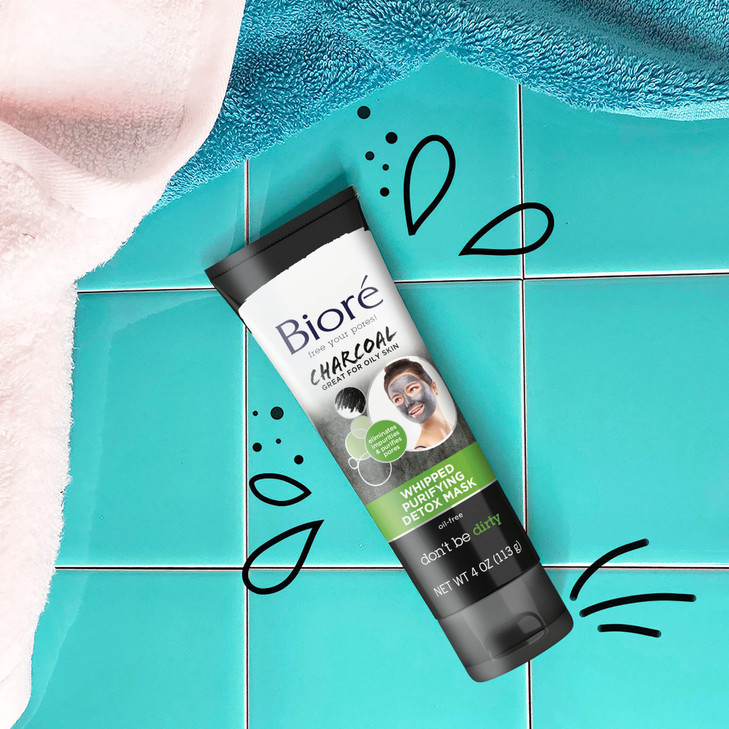 Bior Charcoal Whipped Purifying Detox Mask with Natural Charcoal Deep Pore Cleansing 4 Ounce Dermatologist Tested NonCom