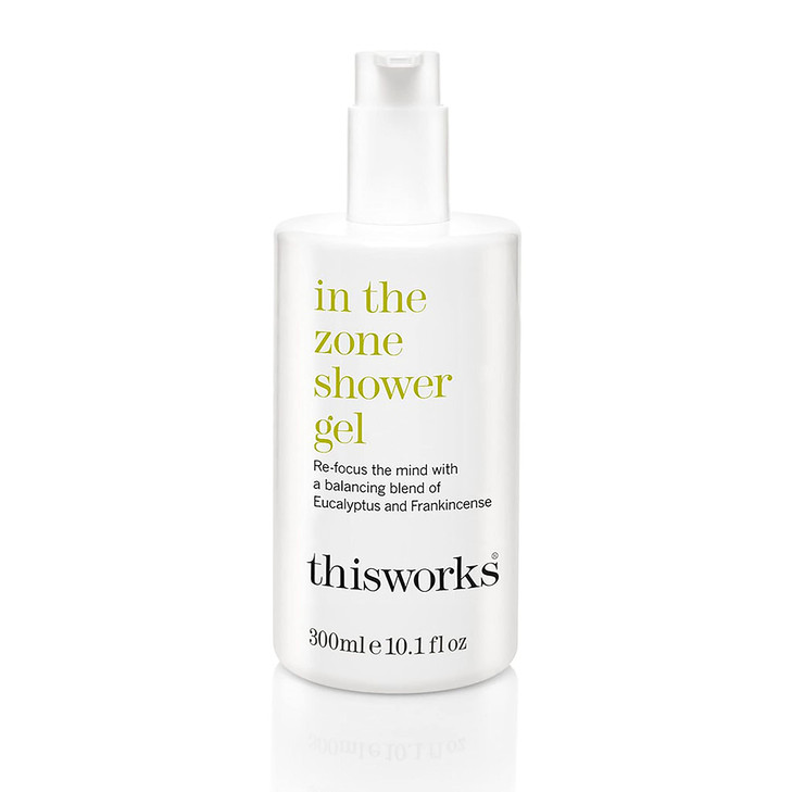 THISWORKS In The Zone Shower Gel Refreshing Body Wash with Eucalyptus Frankincense Cleanses Soothes and Revitalizes Skin
