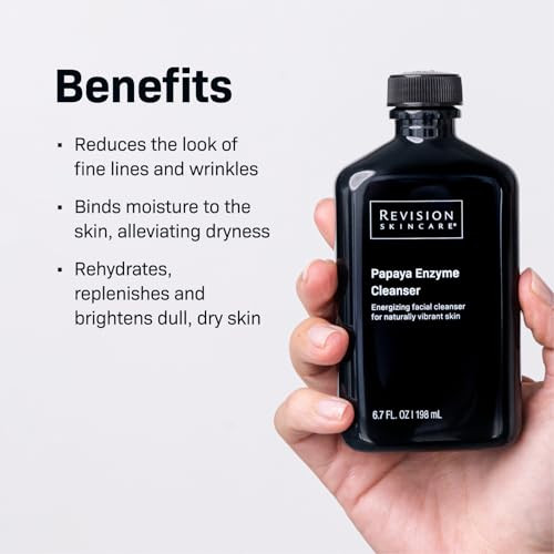 Revision Skincare Papaya Enzyme Cleanser Energizing Facial Cleanser with Salicylic Acid Soothing and Exfoliating 67 fl o