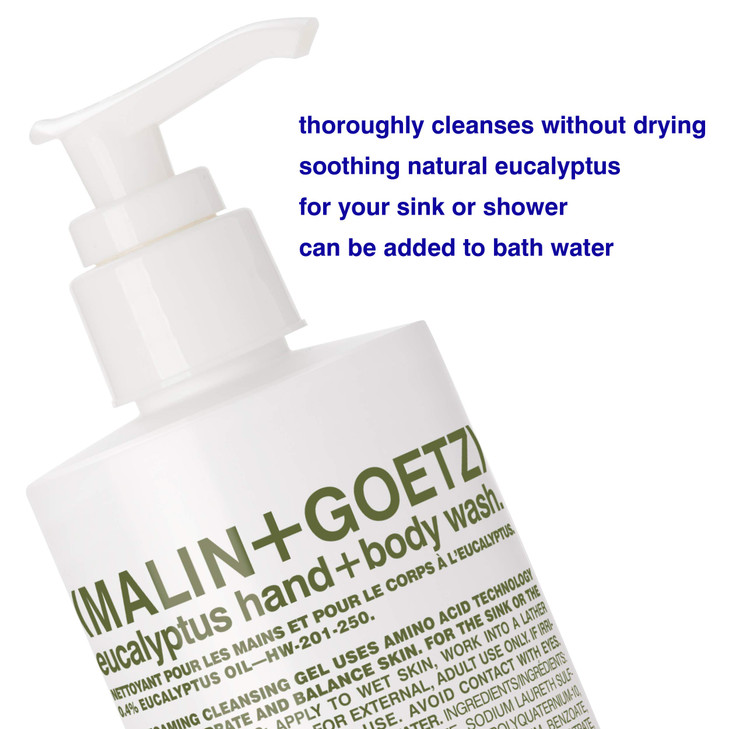 MALINGOETZ Hand Body Wash Gentle Foaming Cleanser with Botanical Extracts and Amino Acids Hydrating pHBalanced Unisex Sc