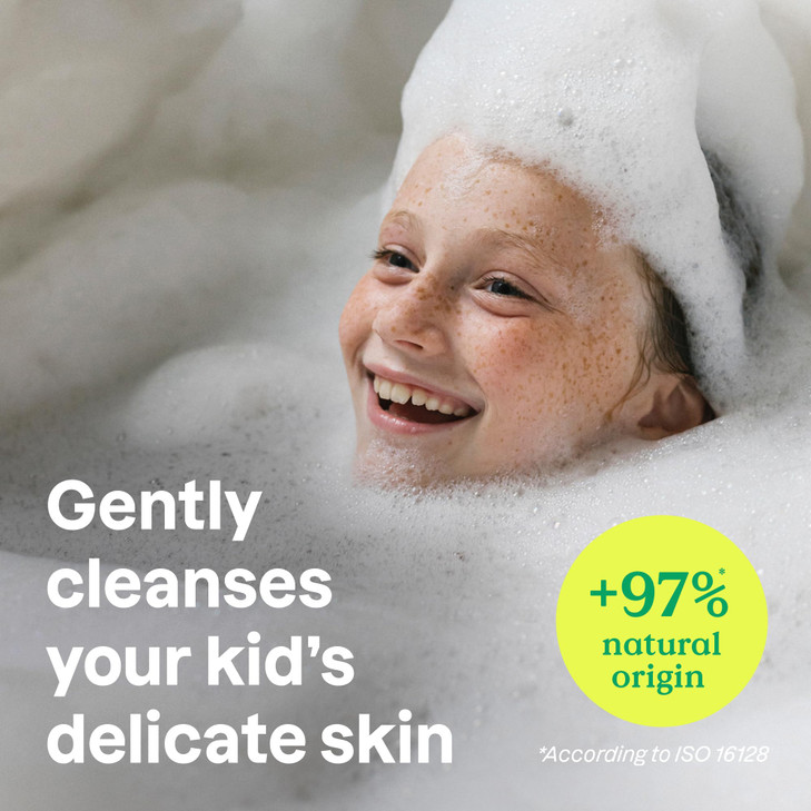 Attitude Bubble Wash for Kids EWG Verified Bubble Bath Hair Shampoo and Body Soap Dermatologically Tested Plant and Mine