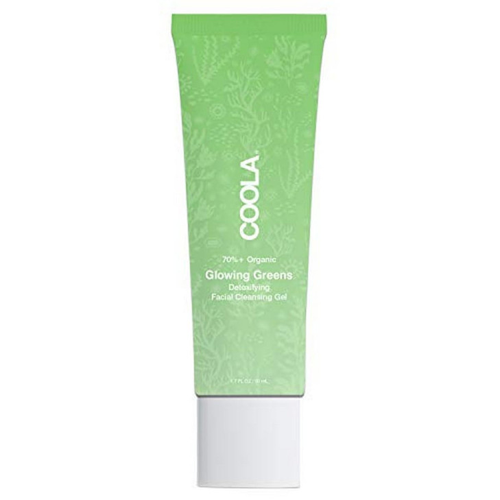 COOLA Organic Glowing Greens Facial Cleanser Dermatologist Tested Skin Barrier Protection with Aloe Vera Juice Vegan and