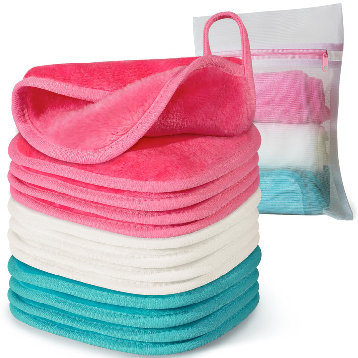 Makeup Remover Cloth 6 x 6 Make Up Towels Reusable Face Cloth for Washing Face Makeup Remover Pads Microfiber Face Washc