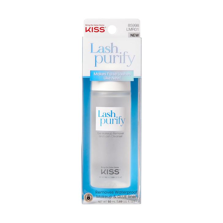 KISS Lash Purify Eye Makeup Remover False Eyelash CleanserConditioner Gentle 3in1 Formula Removes Lash Glue Waterproof M