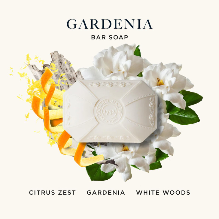 CaswellMassey Gardenia Natural Bar Soap for Women Moisturizing Body Soap Bar for All Skin Types Made with Essential Oils