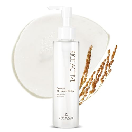 THE SKIN HOUSE Korean Rice Micellar Cleansing Water Gentle Low pH Makeup Remover for Light Daily Makeup Hydrating Rice E