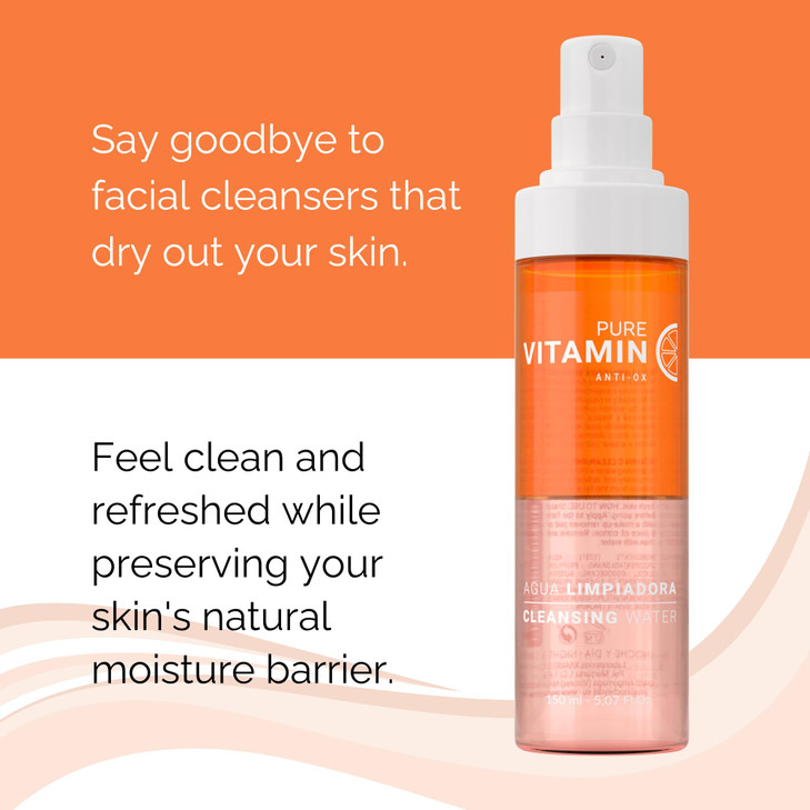 Noche Y Dia Vitamin C Cleanser for Mature Skin Made in Spain Anti Aging Face Wash Makeup Remover Targets Wrinkles Acne B