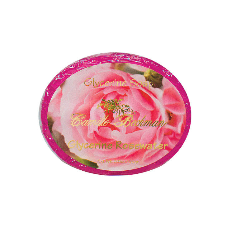 Camille Beckman Glycerine Rosewater Scented Glycerine Bar Soap for Hands Face and Body 3 Bars at 35 Ounces Each
