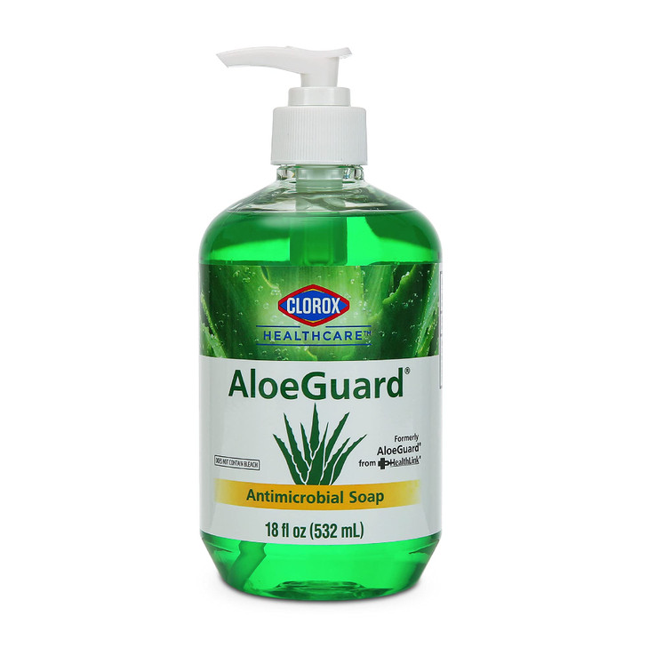 Clorox Healthcare AloeGuard Antimicrobial Liquid Hand Soap with Pump Gentle and Moisturizing Hand Soap Bottle with Aloe