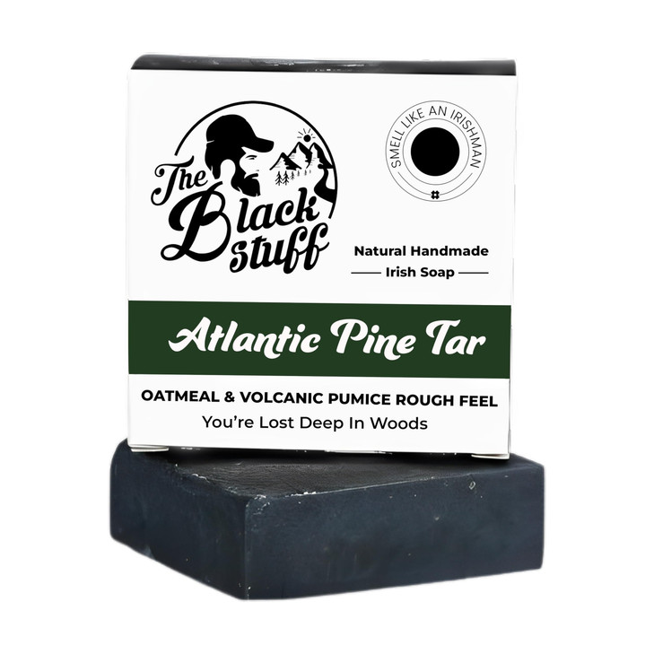 The Black Stuff Pine Tar Soap Mens Bar Soap Made with Pine Tar Organic Ingredients and Essential Oils Handmade Cold Proc