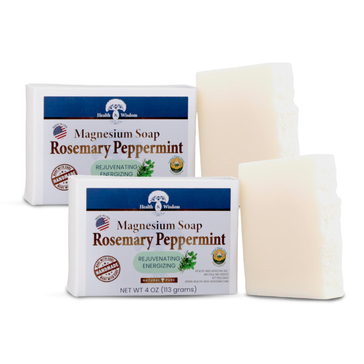 Health Wisdom Magnesium Bar Soap Moisturizing Body Soap Made with Aloe Nourishing Plant Oils and Essential Oils Gentle C