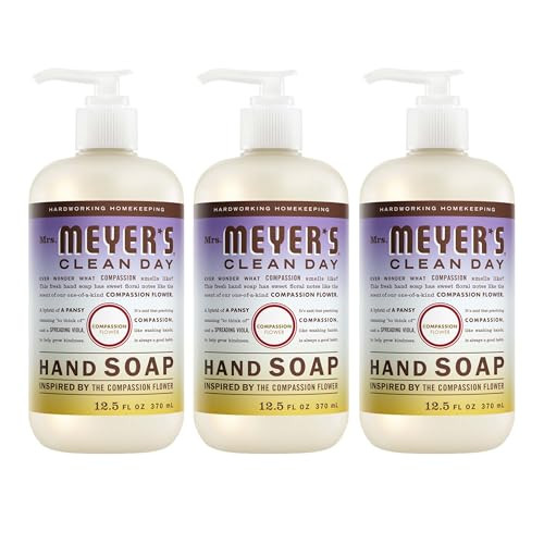 MRS MEYERS CLEAN DAY Hand Soap Made with Essential Oils Compassion Flower 125 fl oz Pack Of 3