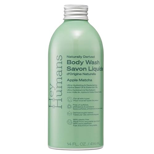 Apple Matcha and Coconut Mint Moisturizing Body Wash with Natural Ingredients Jojoba Oil Clean Vegan Sulfate Free Bath B
