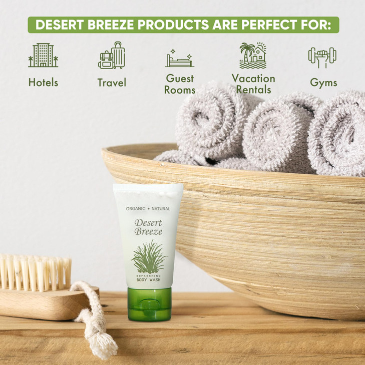 Travel Size Hotel Body Wash 20 Count 1 oz Bottles Guest Amenities for Vacation Rentals and Short Term Rentals Paraben Fr