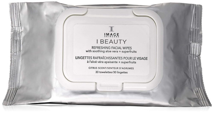 IMAGE Skincare I BEAUTY Refreshing Facial Cleansing Wipes Effectively Cleanse and Remove Makeup with Cucumber and Aloe V