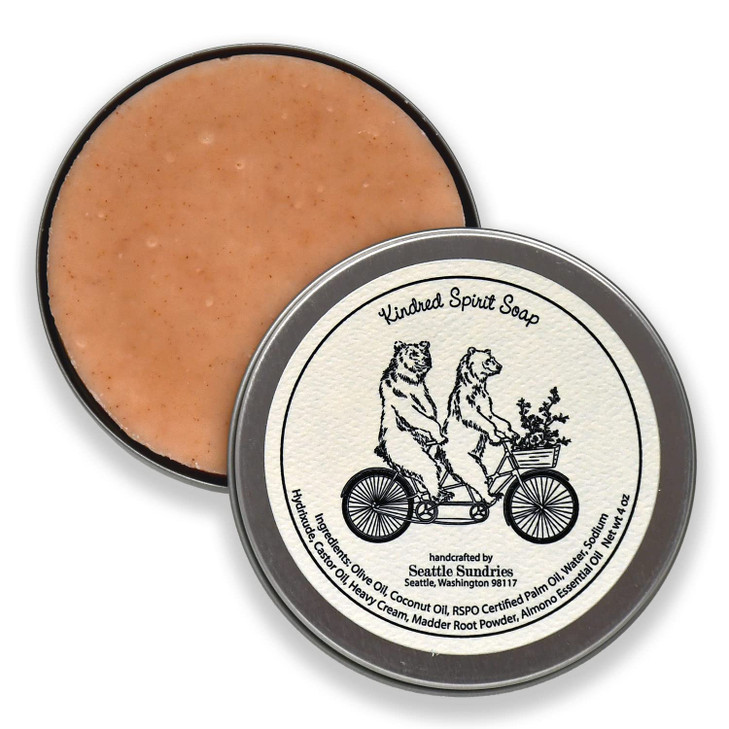 Seattle Sundries Almond Cream Scented Soap Friend Gift Idea 1 4oz Bodywash Bar for Women Men in a Gift Tin Handmade Made