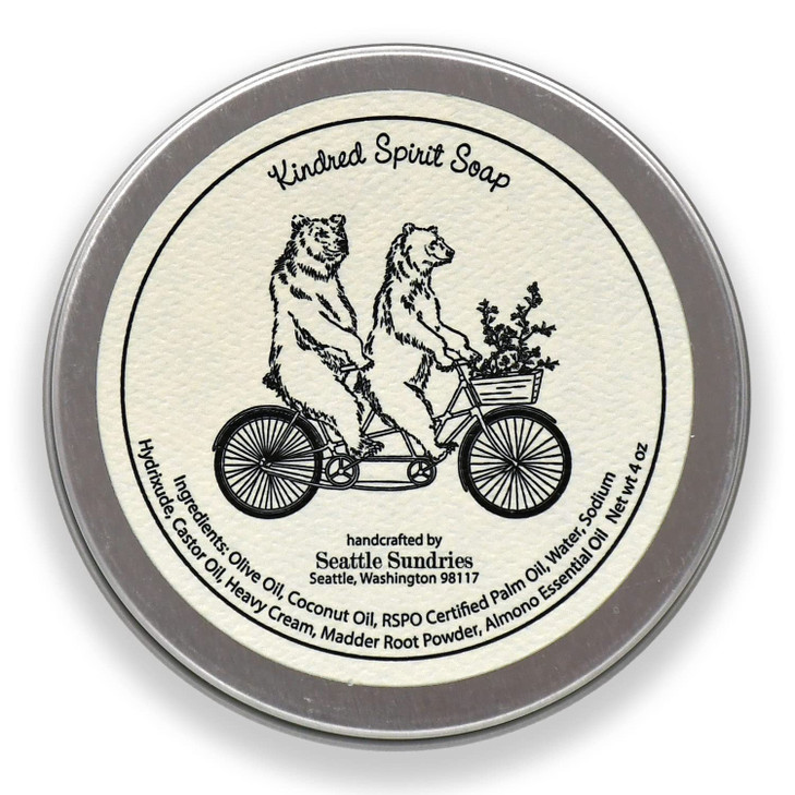 Seattle Sundries Almond Cream Scented Soap Friend Gift Idea 1 4oz Bodywash Bar for Women Men in a Gift Tin Handmade Made