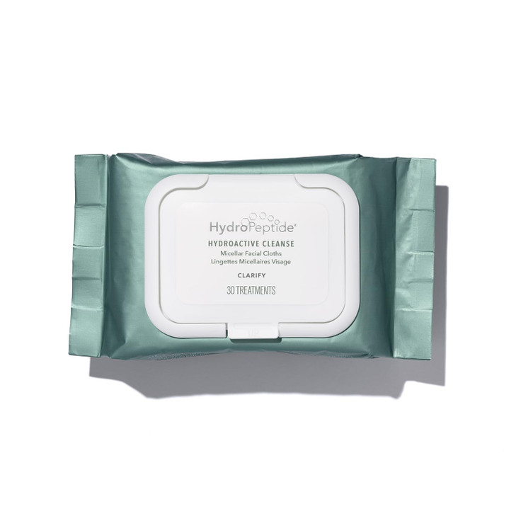HydroPeptide HydroActive Cleanser Micellar Facial Cloths Cleanses Makeup Dirt and Excess Oil and Hydrates 5 Pack 150 tot