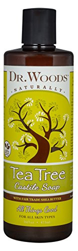 Dr Woods Tea Tree Liquid Castile Soap Castile Soap with Pure Tea Tree Oil Body Wash for Men and Women Organic Shea Butte