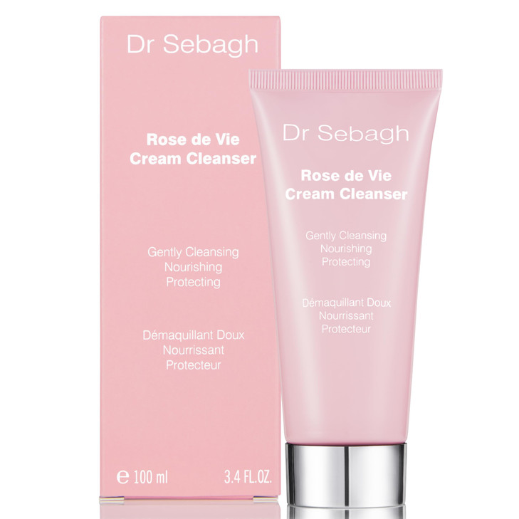 Dr Sebagh Rose de Vie Cream Cleanser 34 fl oz Gentle Facial Cleanser Makeup Remover Hydrating Skin Cleanser for Dry Sens