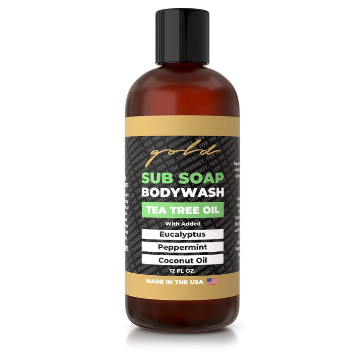 Gold BJJ Submission Soap Body Wash Shower Gel Packed with Tea Tree Oil for Jiu Jitsu Wrestling MMA and Boxing