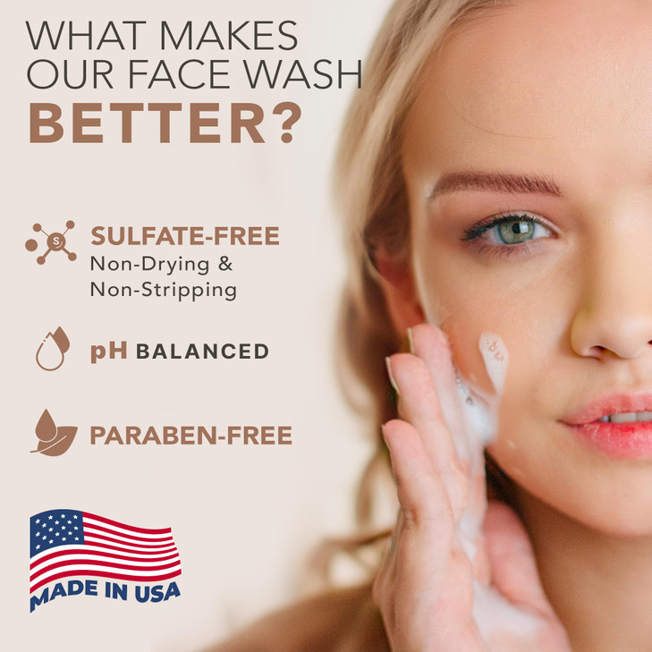 Beauty by Earth Clean Face Wash USA Made with Organic Natural Ingredients NonToxic Facial Cleanser