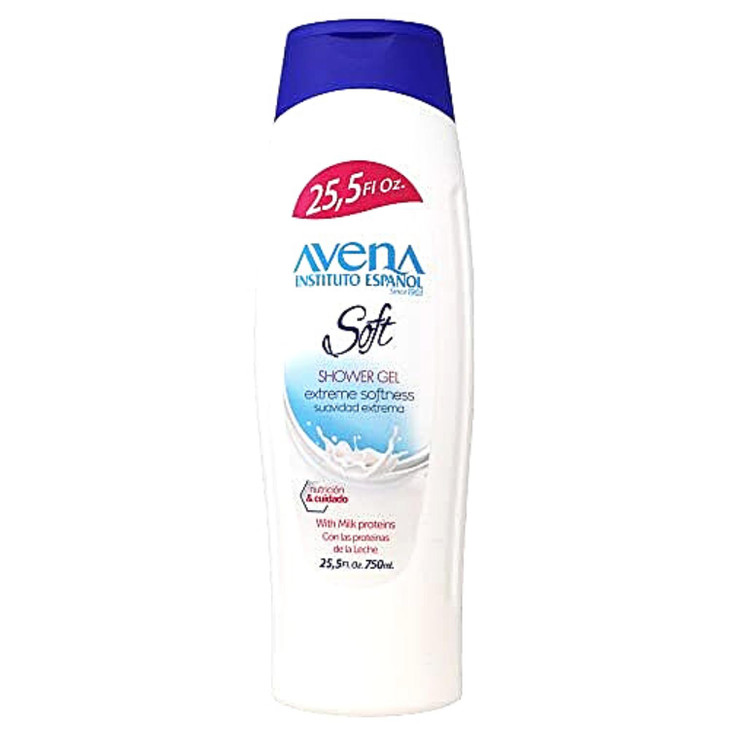 Avena Instituto Espanol Soft Shower Gel Extreme Softeness with Milk Proteins 2Pack of 255 FL Oz each 2 Bottles