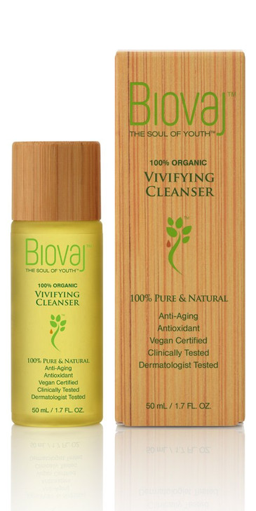 Biovaj Vivifying Cleanser100 Organic Botanical Makeup Remover Natural Facial Cleanser Detoxifies Exfoliates Antiaging fo