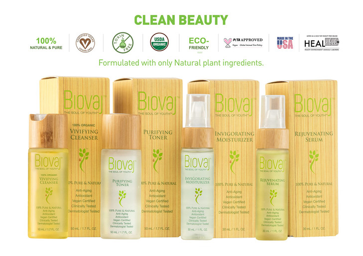 Biovaj Vivifying Cleanser100 Organic Botanical Makeup Remover Natural Facial Cleanser Detoxifies Exfoliates Antiaging fo