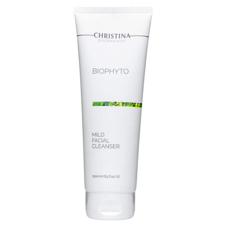 CHRISTINA Biophyto Mild Facial Cleanser with Green Tea and Cucumber Extracts 250 ml Soapless Gentle Face Wash and Daily