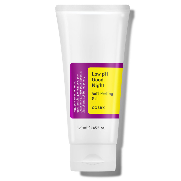 COSRX Low pH Good Night Soft Peeling Gel 405 fl oz 120ml Mildly Exfoliating PHA For Sensitive Skin with Natural Cellulos