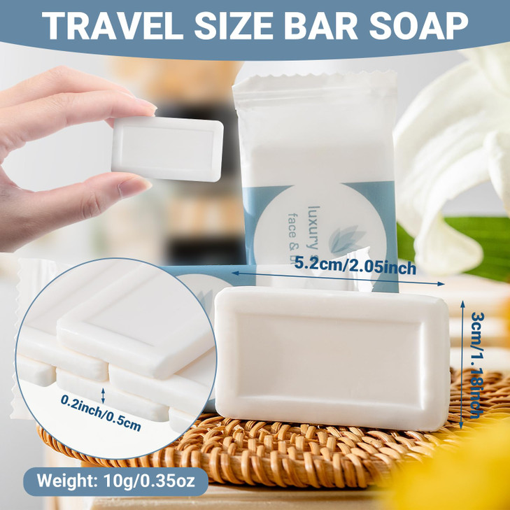 Kacctyen 1000 Pcs 035oz Mini Bar Soap Bulk Individually Wrapped Bulk Hand Hotel Soap Bars Travel Size Toiletries for Hos