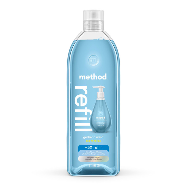 Method Gel Hand Soap Refill Sea Minerals 34 Fl Oz Pack of 1 Packaging May Vary