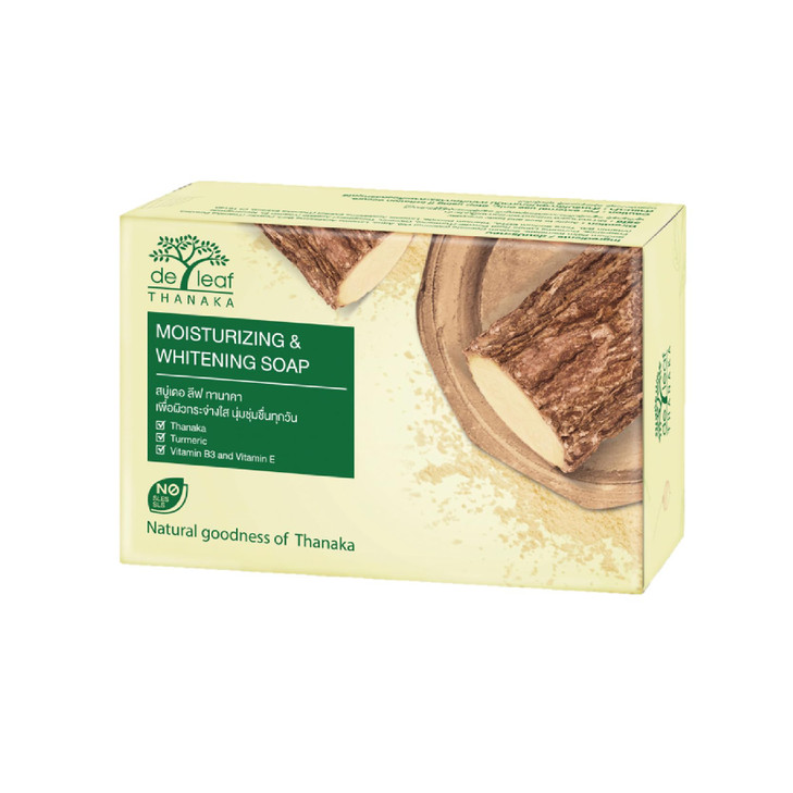 DE LEAF THANAKA Natural Moisturizing Bar Soap Vitamin B3 Beauty Deep Cleansing Moisturize Clean Natural Face Facial Body