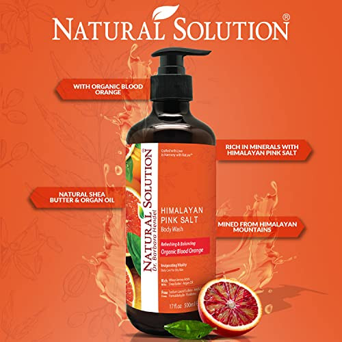 Natural Solution Body Wash Made with Organic Blood Orange Extracts Himalayan Pink Salt Moisturize Skin with Hydrating Sh
