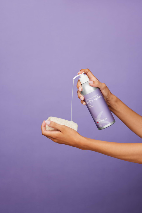 Plaine Products EcoFriendly Body Wash Citrus Lavender SulfateParabenPthalate Free 16oz Refillable Aluminum Bottle with P