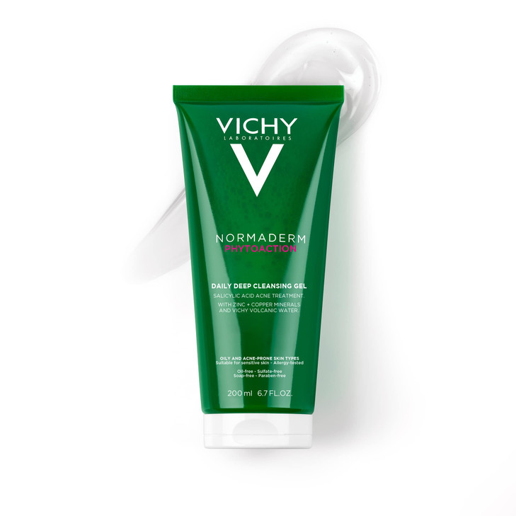 VICHY Normaderm Daily Acne Face Wash 05 Salicylic Acid Cleanser Gel Cleanser For Oily Skin Removes Excess Oil Dirt Clogg
